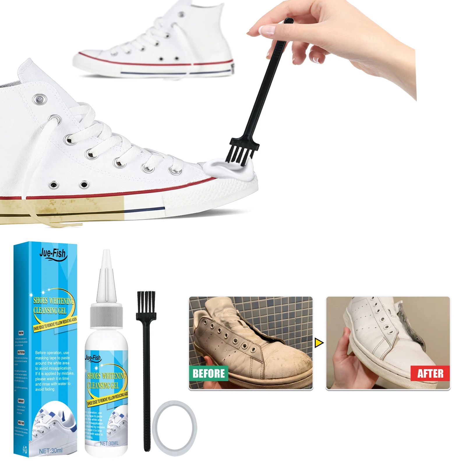 Sneaker Cleaning Kit - Kit de nettoyage de chaussures blanches,